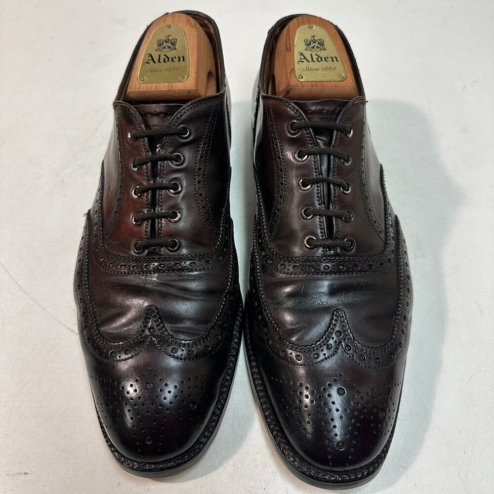 FULLY RESOLED Alden x Brooks Bros. A764 Shell Cordovan Wingtip Brogue USA 8 C